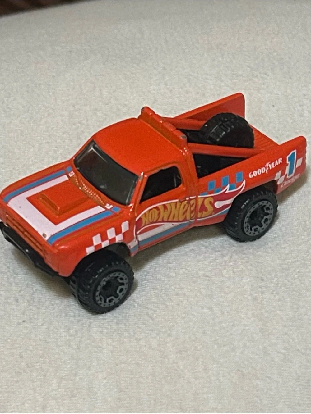 Hot Wheels 2021 HW Race Team '87 Dodge D100 Orange Pickup Truck 1:64 Scale